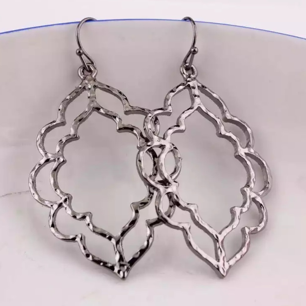 Gunmetal Filigree Earrings
